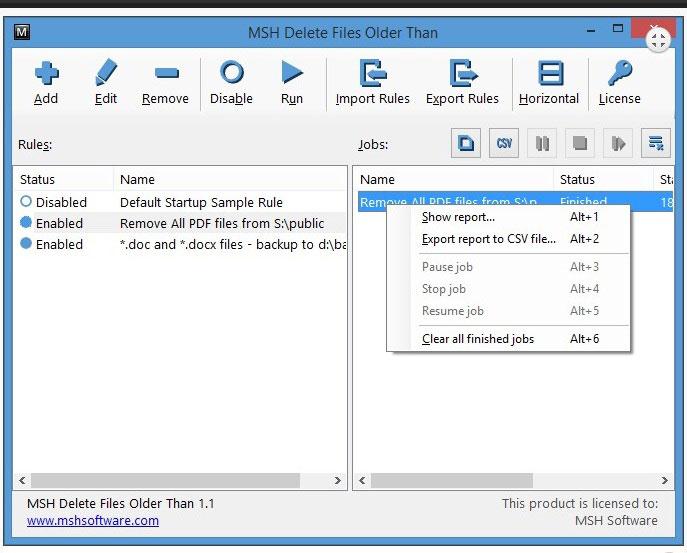 comment supprimer des fichiers de plus de X jours sur Windows ou Mac