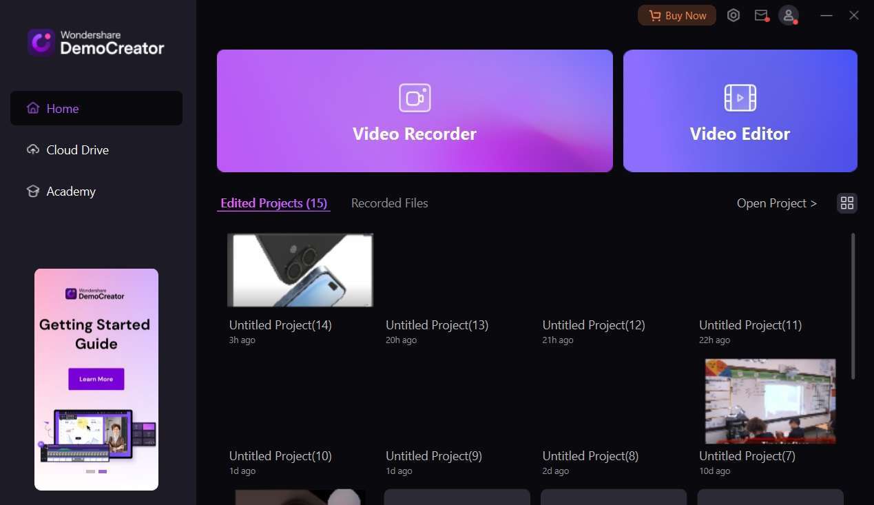 wondershare democreator interface