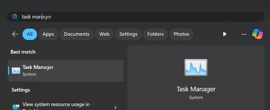 open task manager