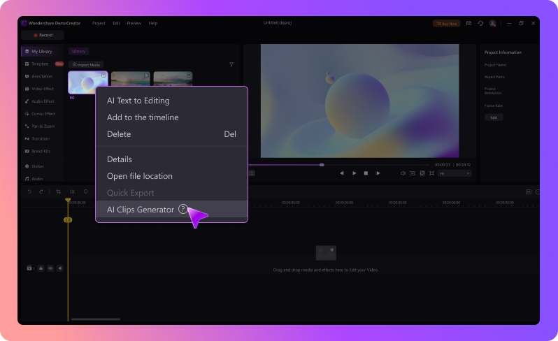 importer enregistrer fichier vidéo