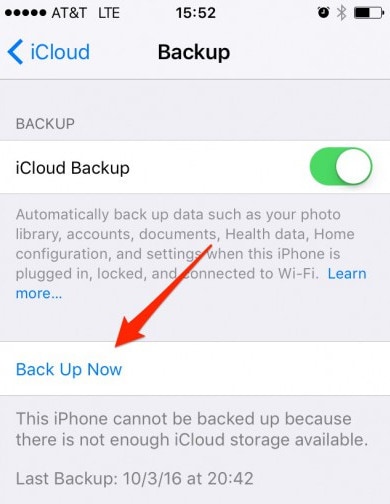 transfiera todo, desde iPhone 5s a iPhone 8 con iCloud