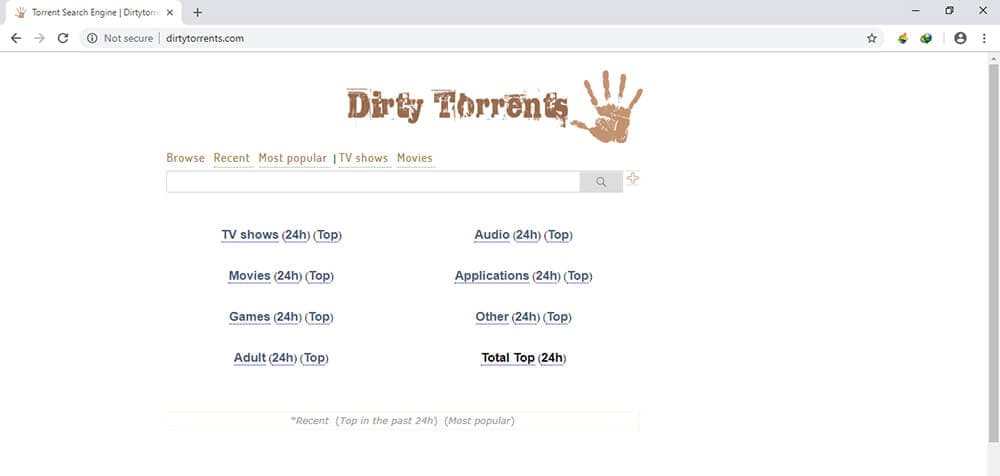 Alternativa a Torrentz - Dirty Torrents