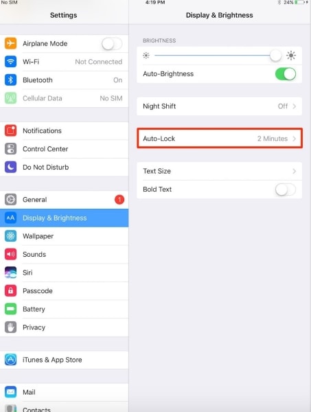 usa auto bloqueo del ipad