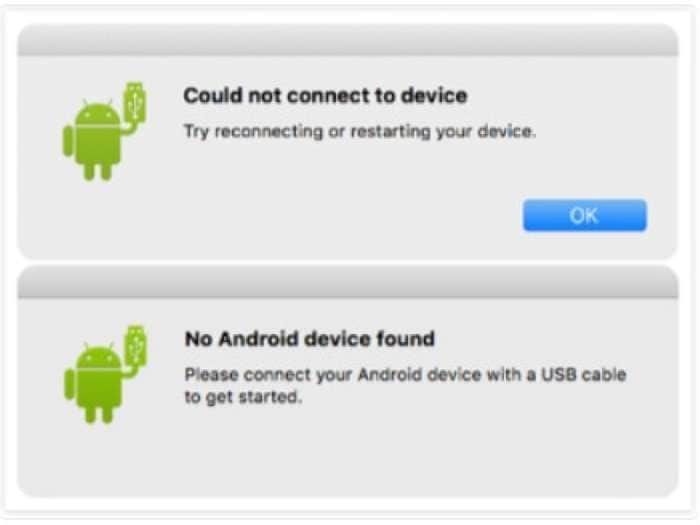 android file transfer not working prompt