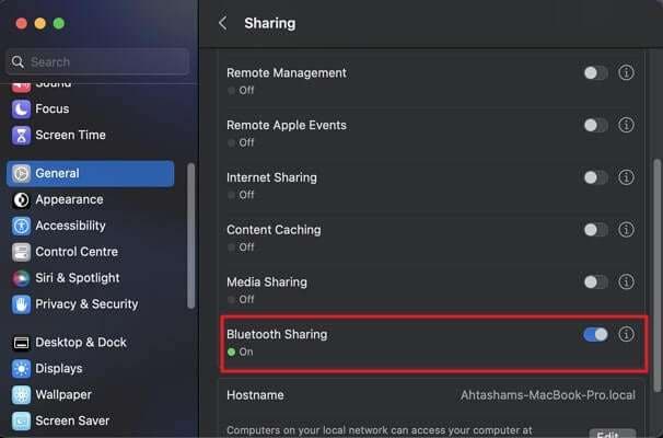 Partage Bluetooth sur macbook
