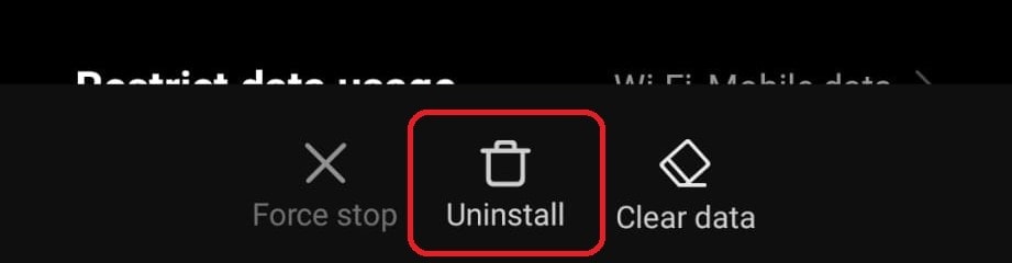 gestionar app android desinstalando