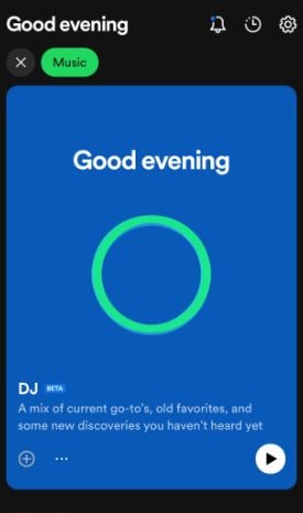 Tarjeta DJ de spotify