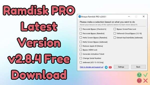 test de broque ramdisk pro