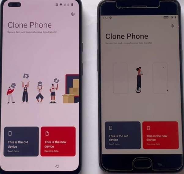 decide old and new device cloning 