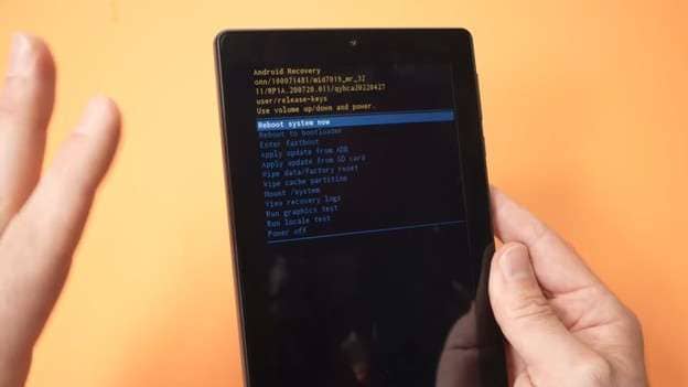 recovery menu appears