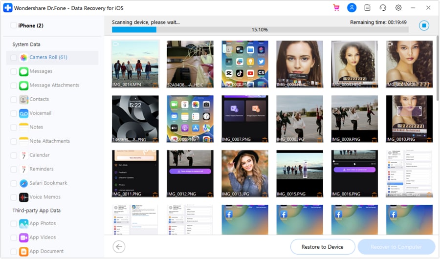 complet the iphone sd card video recovery