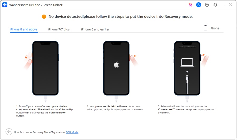 put phone on recovery mode