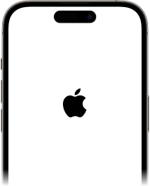 iPhone bloqué sur écran blanc avec logo Apple