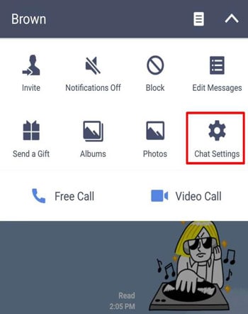 Copia de seguridad del chat de Line manualmente-Selecciona los ajustes del chat