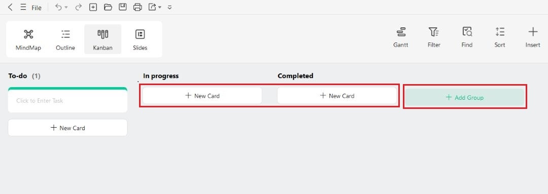 Kanban-Standardboard Edrawmind