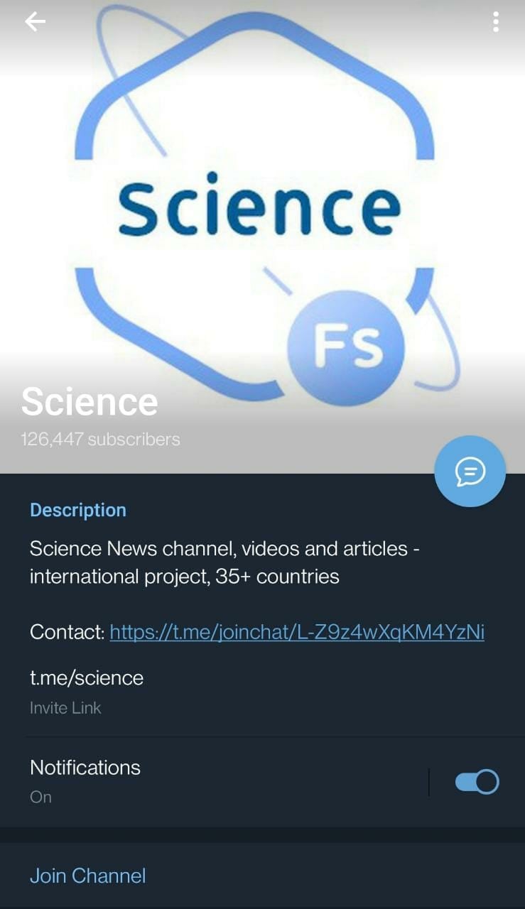 telegram channel science