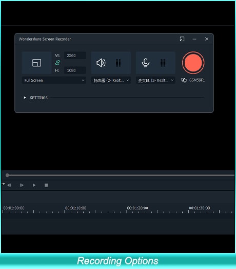 recording options