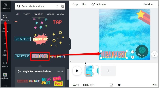 agregar elementos a Canva