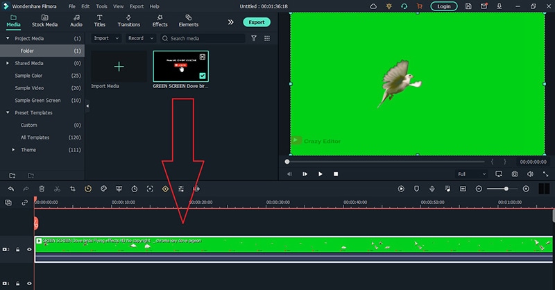importa la pantalla verde a tu video filmora