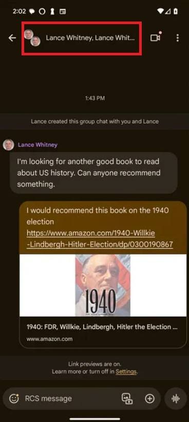 android group chat members