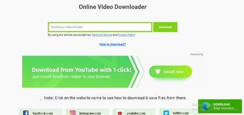 savefrom - Descargador de video web 