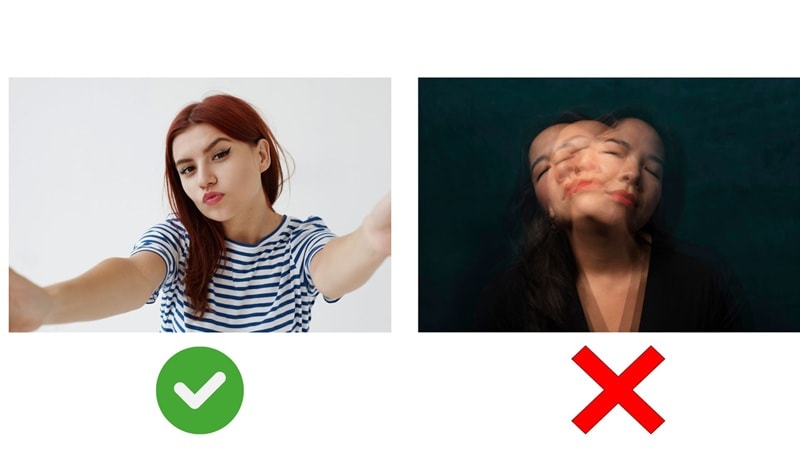 avoid using blurred photos