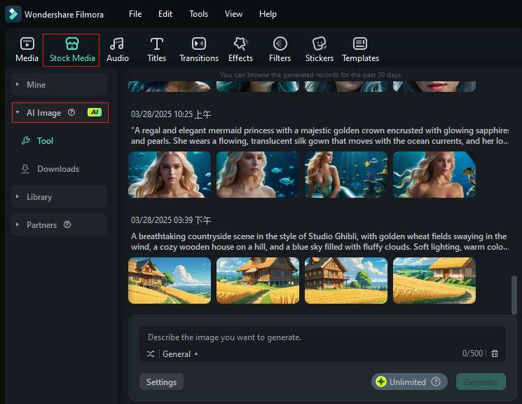 filmora ai image generator