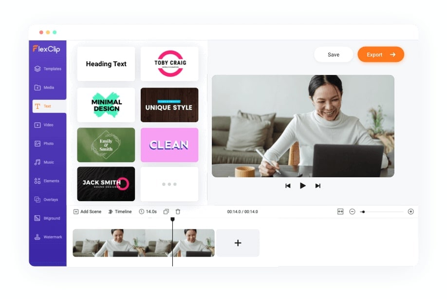 Flexclip, editor de vídeo gratuito en línea