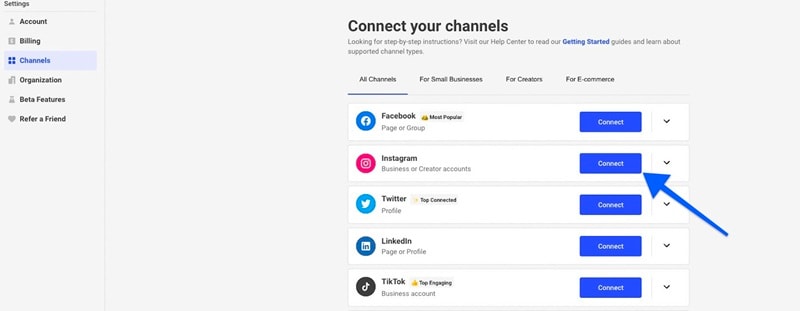 link the social media account