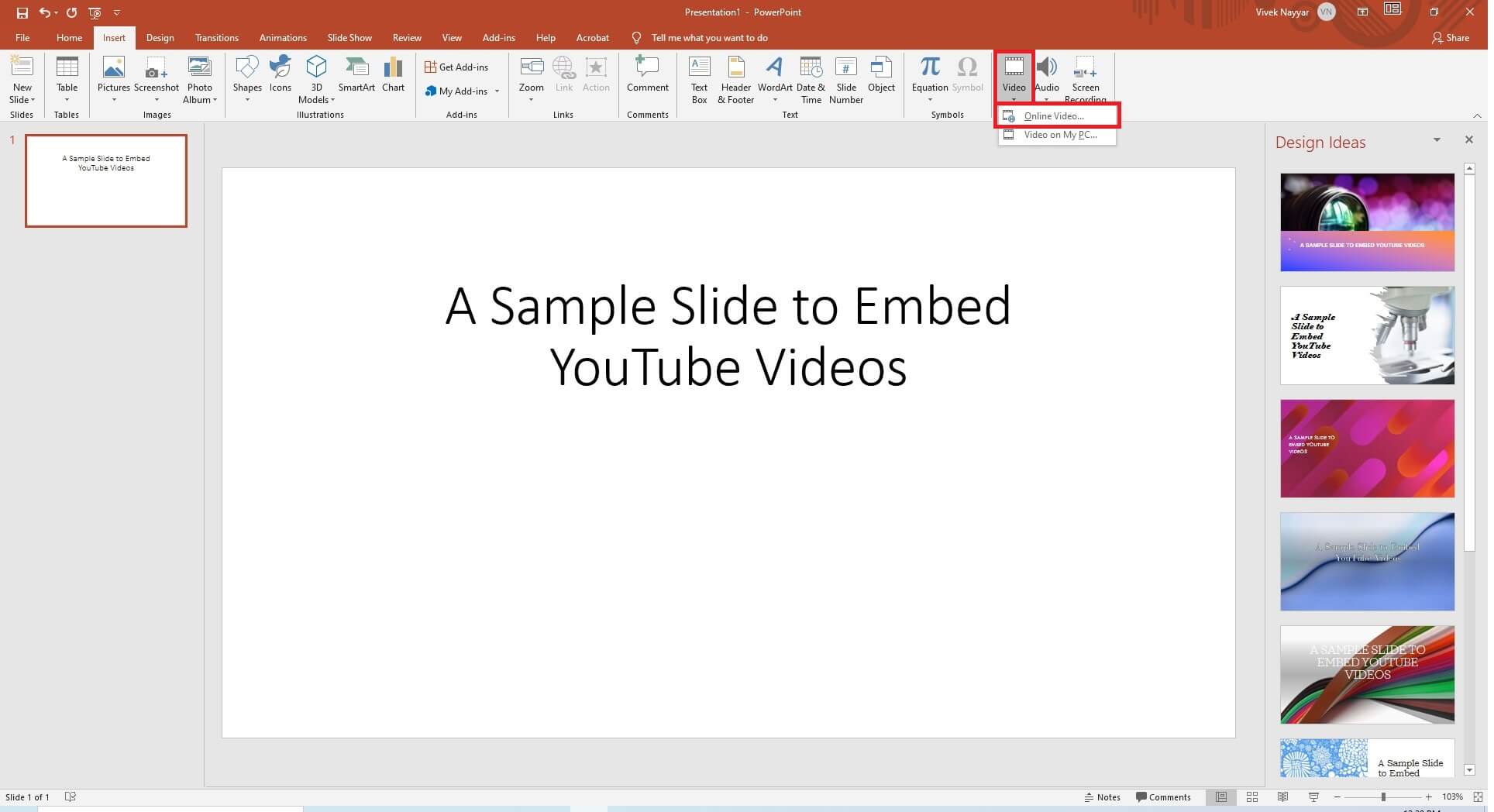  Insertar un video de Youtube a PowerPoint 