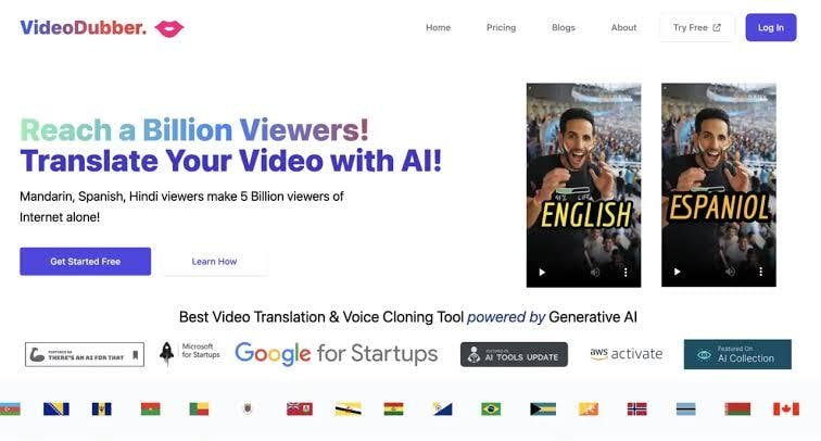 videodubber traductor de inglés a telugu