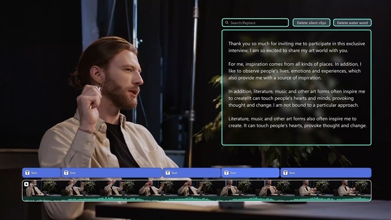 ai text based editing filmora