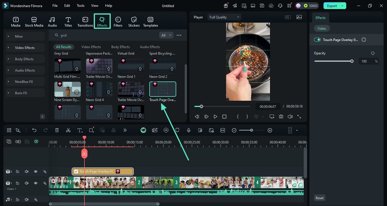 apply grid effect