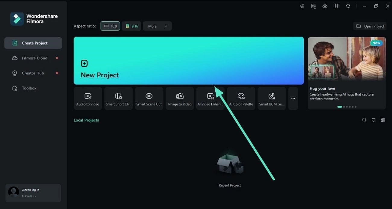 Importar nuevo proyecto a Filmora Desktop