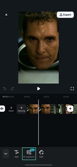 filmora app ai captions