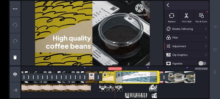 editar plantilla en kinemaster