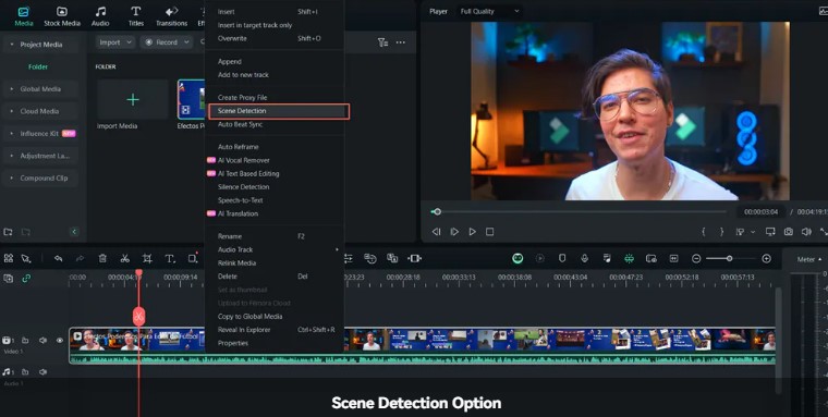 utilizar detección de escenas
