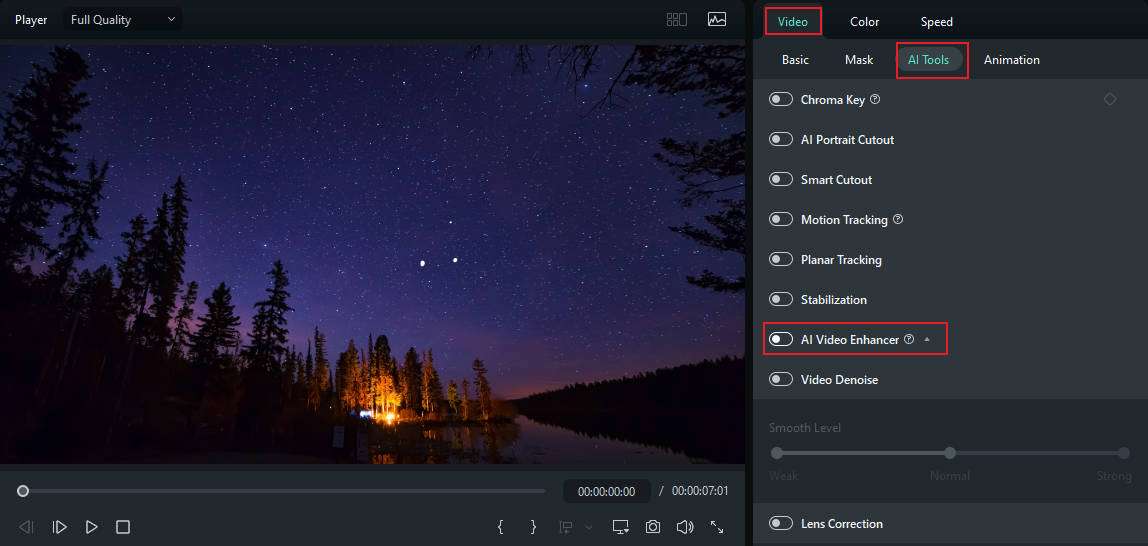 utiliza el mejorador de video para corregir los videos borrosos