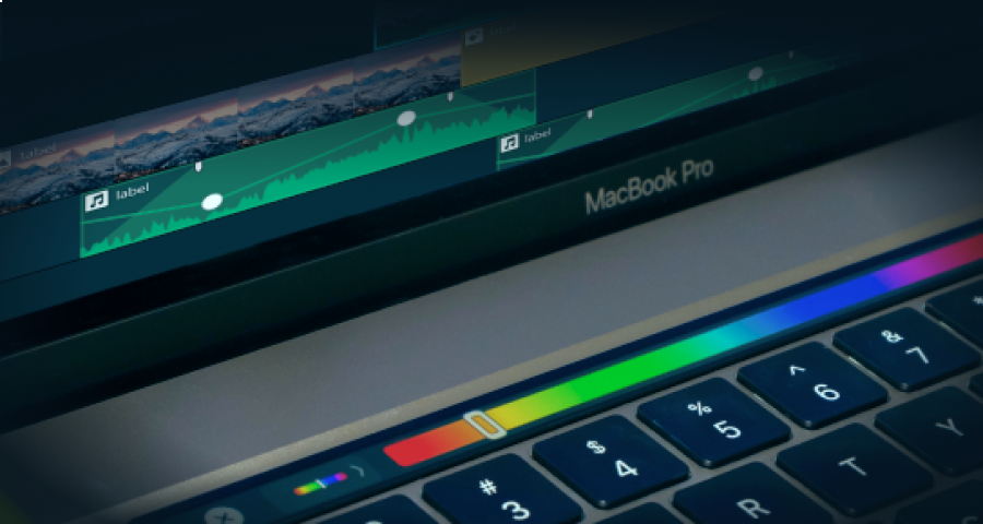 Haptische feedback bij het bewerken van video's op Mac