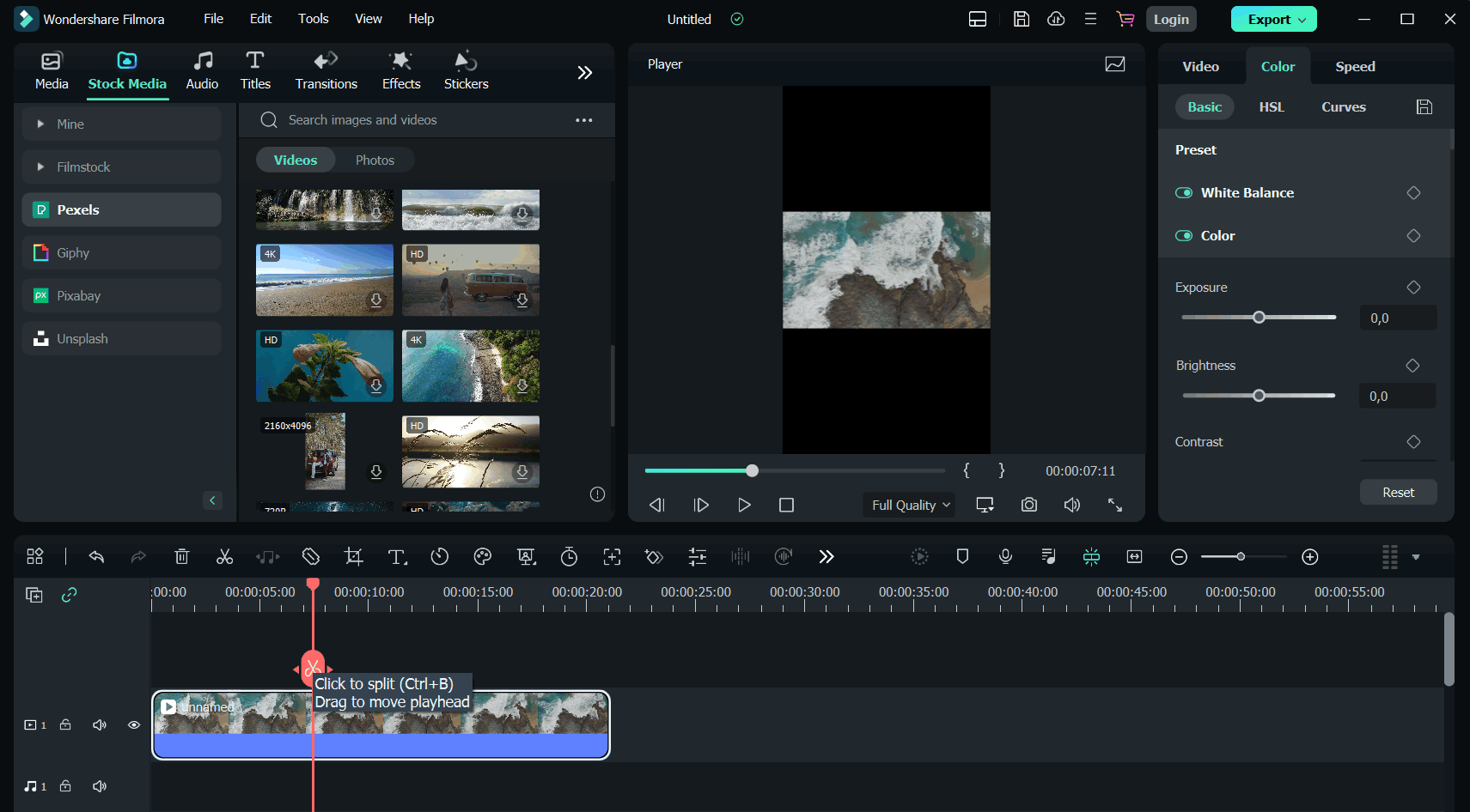 trim clips and organize files