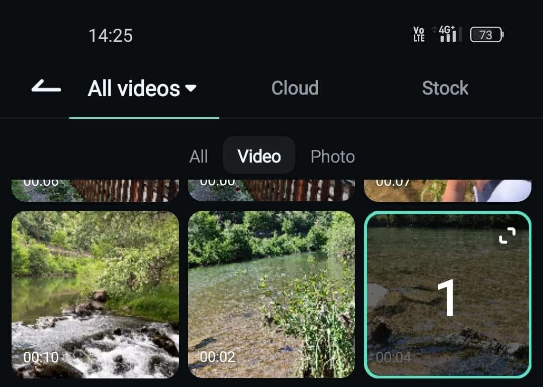 importing a video to filmora mobile 