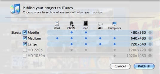 How to add and share iMovie to iTunes Library