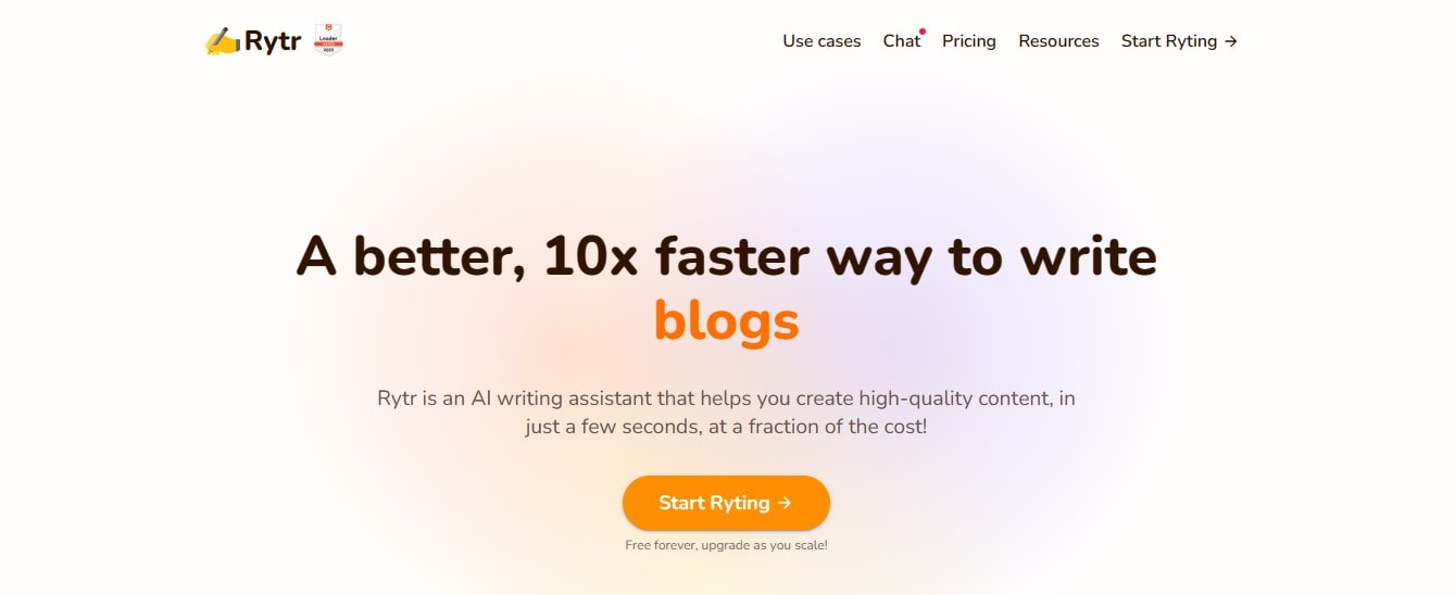 rytr ai outil gratuit de rédaction