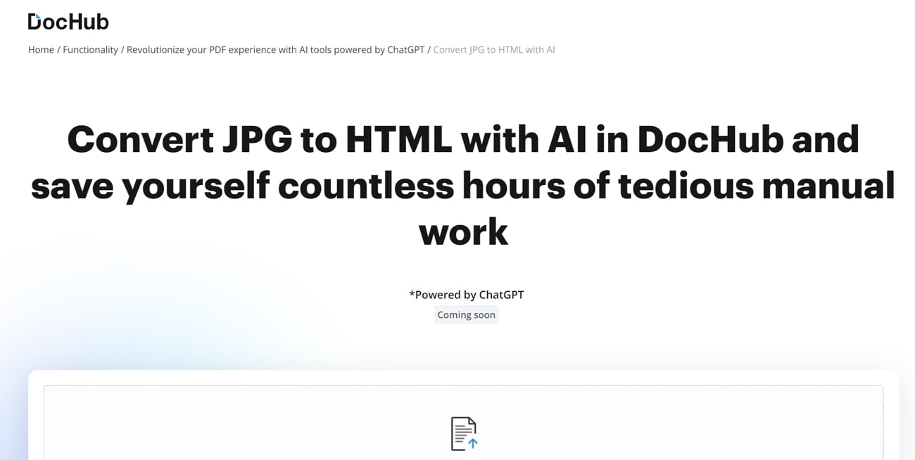 imagen dochub a html ai