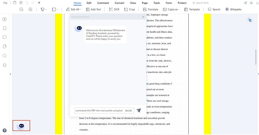 lecture pdfelement de chatgpt ai assistant