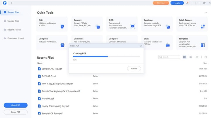 pdfelement créer un processus pdf