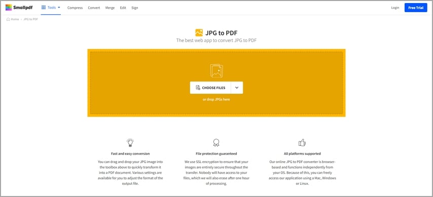 png to pdf smallpdf en línea elegir archivo