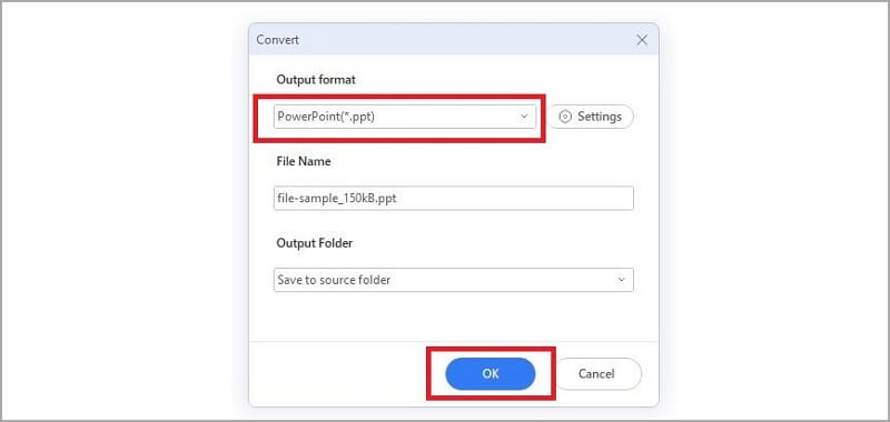 conversão de pdfelement pdf para ppt