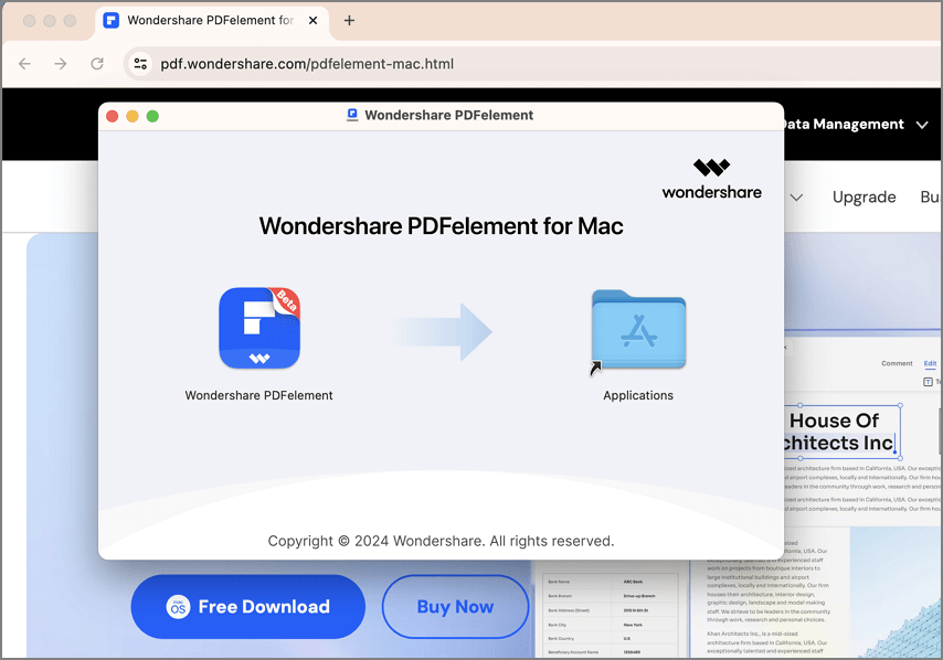 baixar e instalar o PDFelement no Mac
