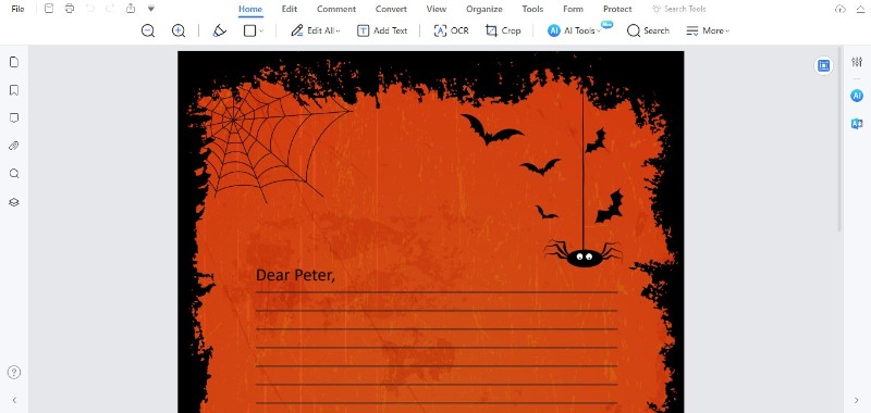 pdfelement carte d'halloween